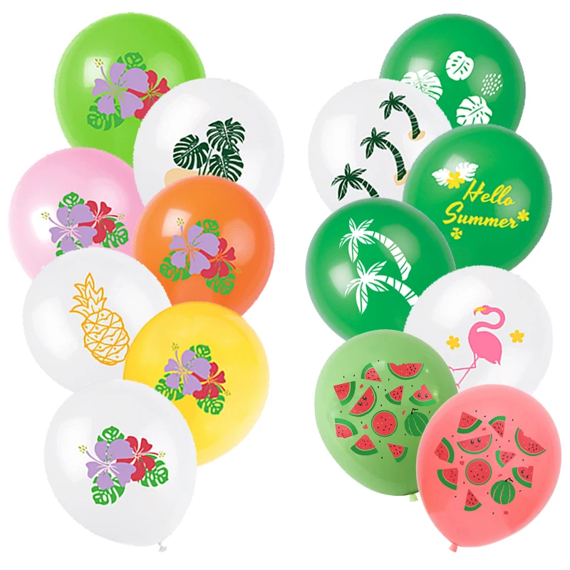 Summer Party Decoration Balloons Print flower leaves Watermelon Flamingo Latex Balloons Hawaiian Theme Birthday Party Supplies
Summer Party Decoration Balloons Print flower leaves Watermelon Flamingo Latex Balloons Hawaiian Theme Birthday Party Supplies