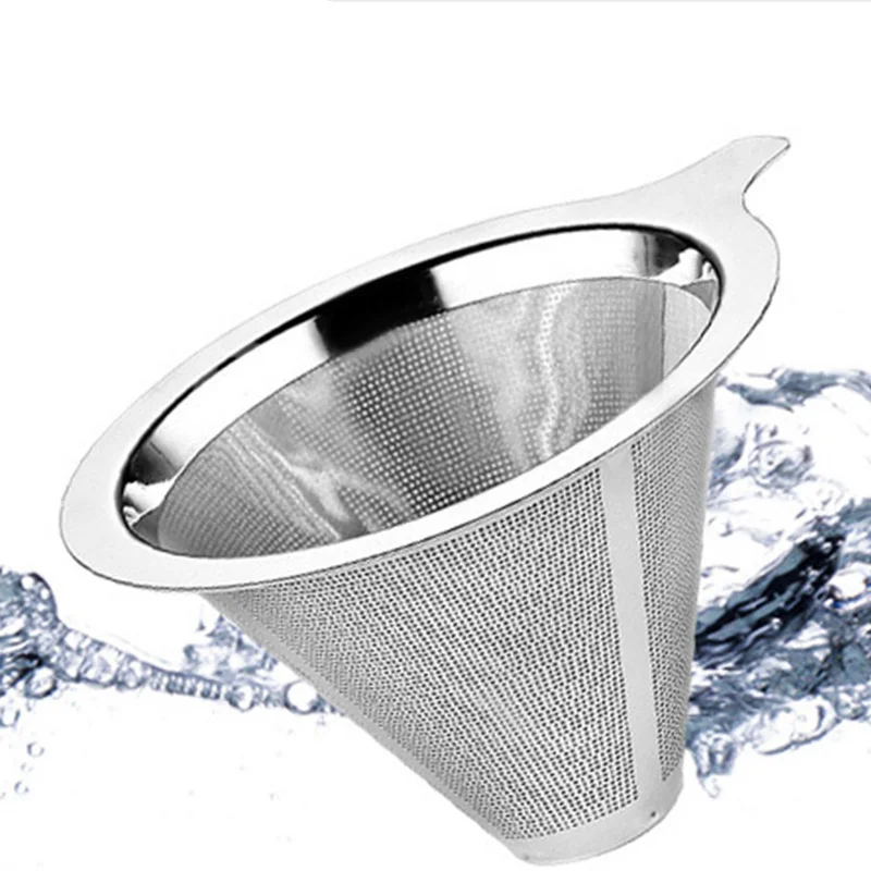 Funnel Cone Coffee Dripper Filter Coffee Filter Tea Strainer Stainless Steel Mesh New Fashion High Quality Durable
Funnel Cone Coffee Dripper Filter Coffee Filter Tea Strainer Stainless Steel Mesh New Fashion High Quality Durable