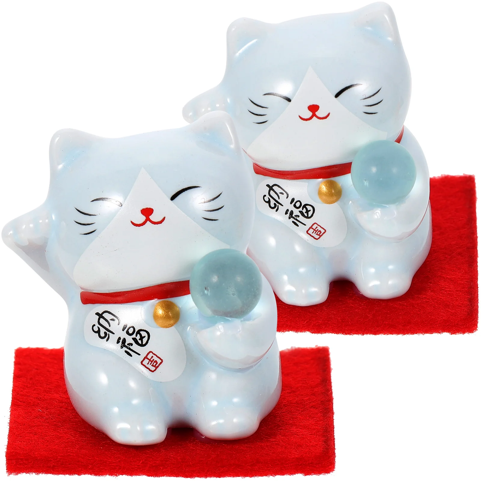 2pcs Smooth Delicate Adorable Portable Compact Fortune Cat Statue Auspicious Cat Statue for Home Decor 
2pcs Smooth Delicate Adorable Portable Compact Fortune Cat Statue Auspicious Cat Statue for Home Decor