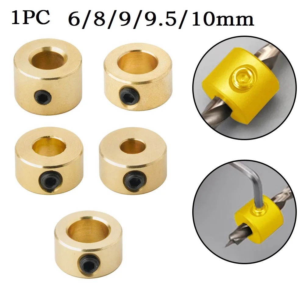 Lock Collar 6/8/9/9.5/10mm Wood Drill Bit Locator Stop Ring Drill Limiter Brass Depth Stop Collars Positioner Woodworking Tools
Lock Collar 6/8/9/9.5/10mm Wood Drill Bit Locator Stop Ring Drill Limiter Brass Depth Stop Collars Positioner Woodworking Tools