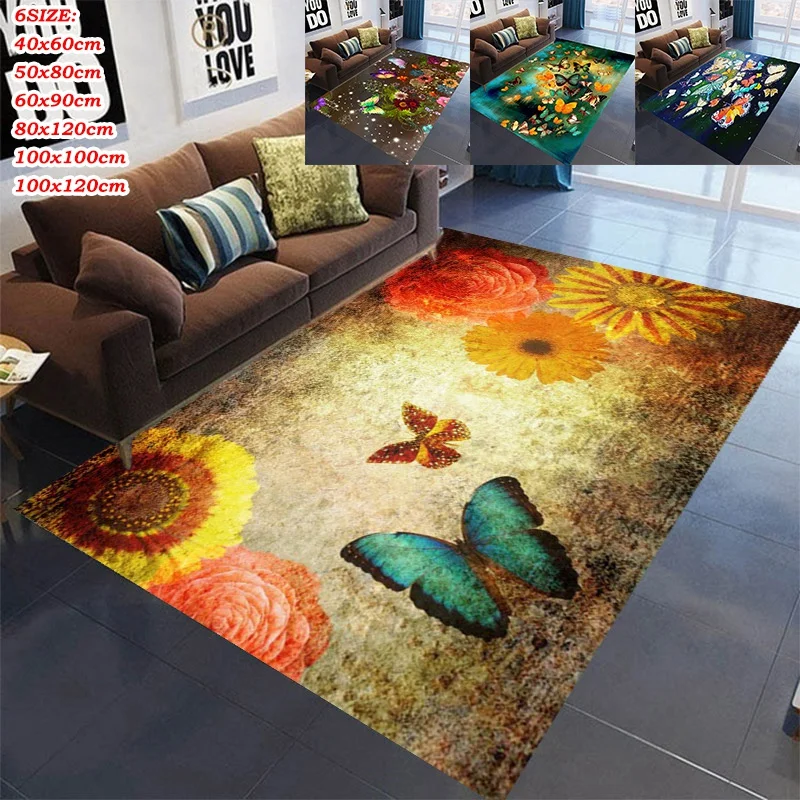 Kitchen Living Room Anti-slip Absorbent Foot Mat Bedroom Bed Blanket Butterfly Long Floor Mat Home Decor Floor Carpet 120x160cm
Kitchen Living Room Anti-slip Absorbent Foot Mat Bedroom Bed Blanket Butterfly Long Floor Mat Home Decor Floor Carpet 120x160cm