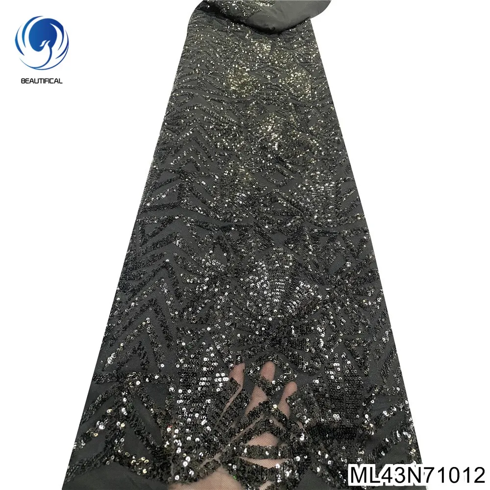 2023 Popular Black African Lace Fabric Nigerian Party Dress High Quality 100% Polyester Swiss Tulle Sequin Embroidery ML43N710
2023 Popular Black African Lace Fabric Nigerian Party Dress High Quality 100% Polyester Swiss Tulle Sequin Embroidery ML43N710