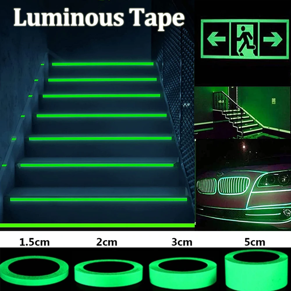 Luminous Tape Green Warning Ground Light Stair Reflective Fluorescent Tape Anti-Slip Sticker Bicycle Frame Warning Glow Stickers
Luminous Tape Green Warning Ground Light Stair Reflective Fluorescent Tape Anti-Slip Sticker Bicycle Frame Warning Glow Stickers
