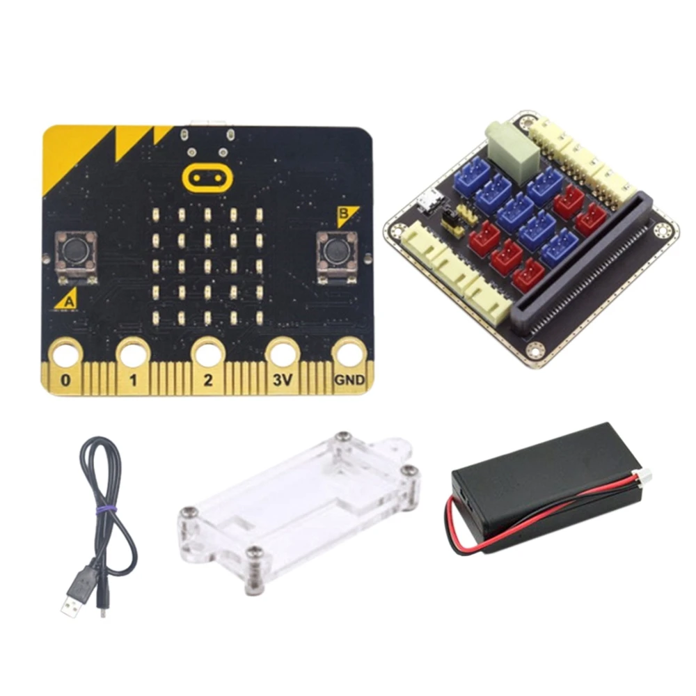 Набор для начинающих BBC Microbit Go, программируемая обучающая макетная плата с переходной платой Micro:Bit + акриловый защитный корпус
Набор для начинающих BBC Microbit Go, программируемая обучающая макетная плата с переходной платой Micro:Bit + акриловый защитный корпус