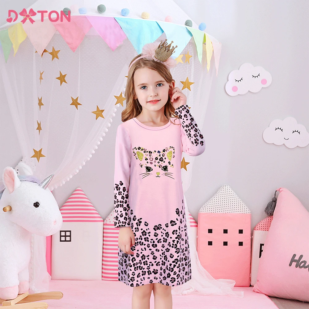 DXTON Children Leopard Print Dress Kids Long Sleeve Straight Dress Girls Autumn Spring Cotton Dresses Children Clothing 3-12 Yrs
DXTON Children Leopard Print Dress Kids Long Sleeve Straight Dress Girls Autumn Spring Cotton Dresses Children Clothing 3-12 Yrs