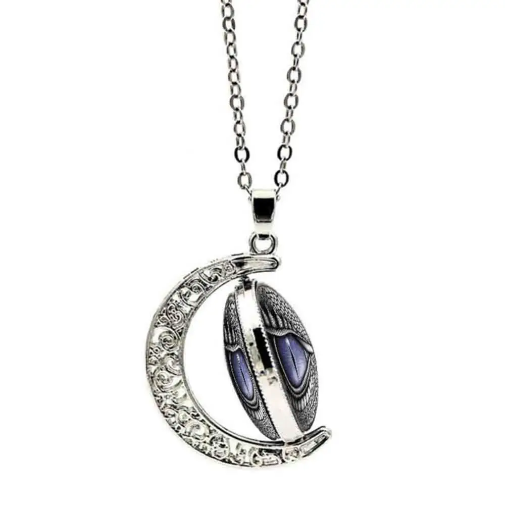 Hollow Chain Pendant Necklace Long Unisex Rotatable Dragon Eye Moon Jewlery Jewlery 
Hollow Chain Pendant Necklace Long Unisex Rotatable Dragon Eye Moon Jewlery Jewlery