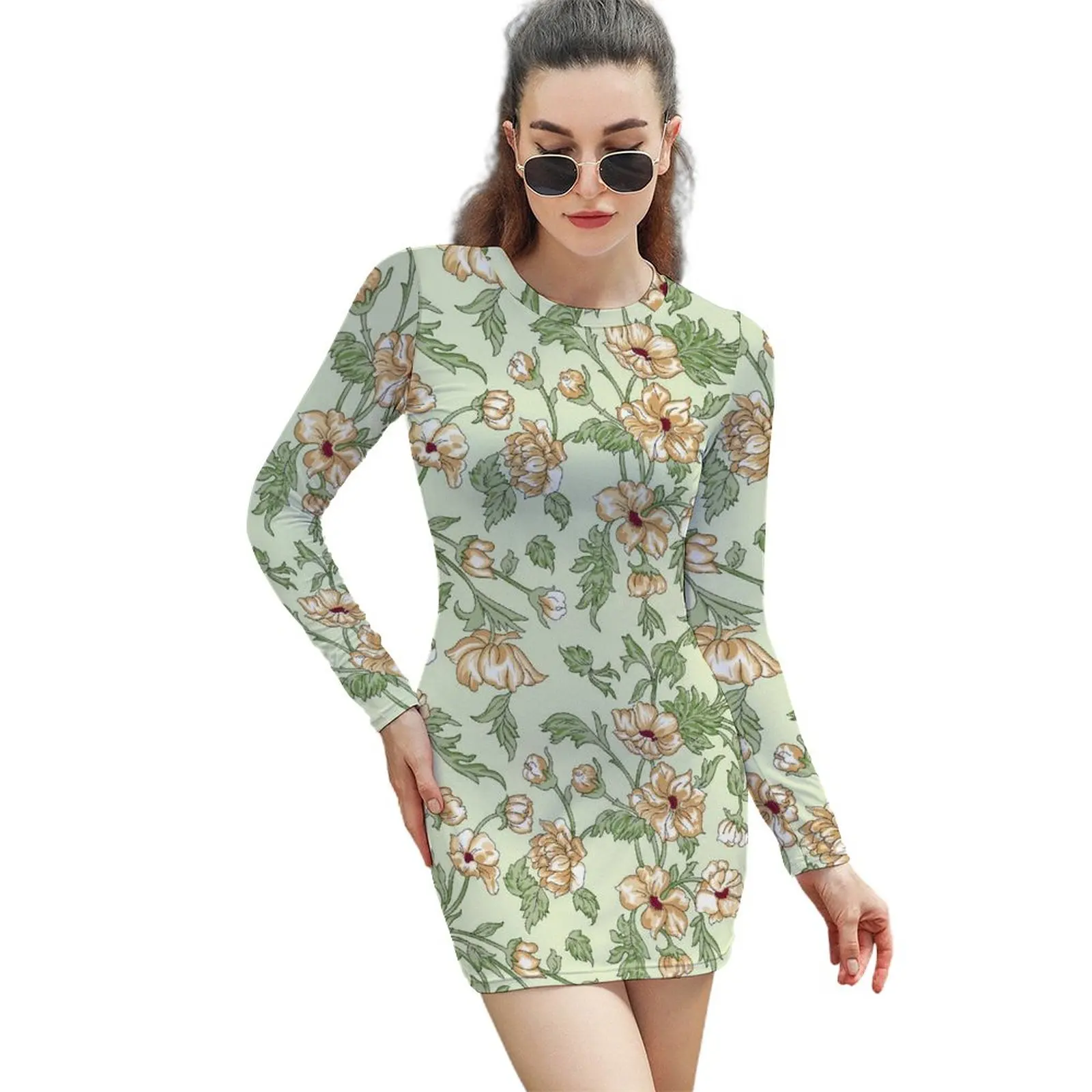 Sexy Flowers Long-sleeved Sheath Dress Sarcastic Cocktails Woman's Gown Dress Graphic Cool
Sexy Flowers Long-sleeved Sheath Dress Sarcastic Cocktails Woman's Gown Dress Graphic Cool
