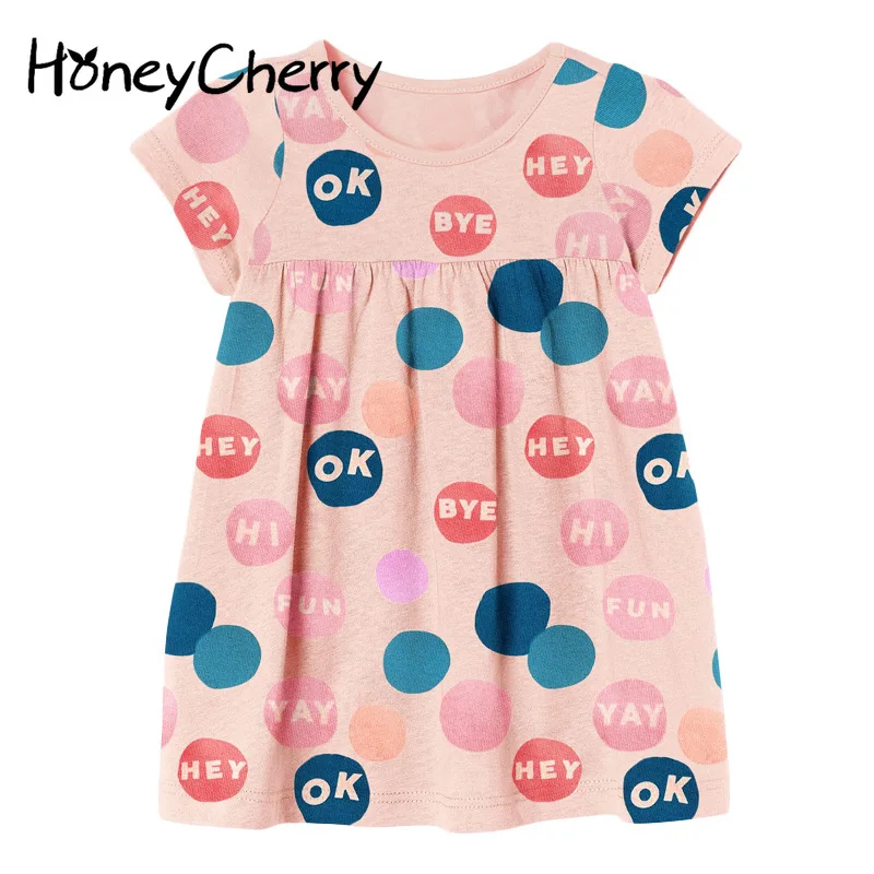HoneyCherry Summer girls knitted short sleeve printed dress party dresses for girls girls clothes
HoneyCherry Summer girls knitted short sleeve printed dress party dresses for girls girls clothes