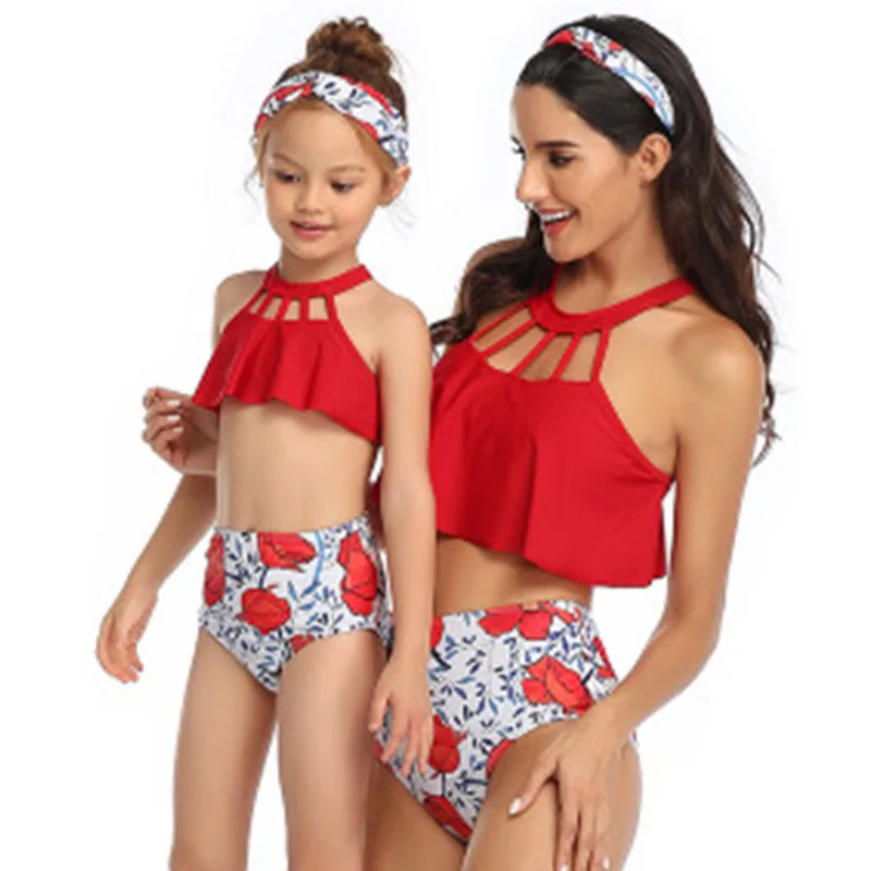 2 Pieces Mommy And Me Swimsuits Summer Mother Daughter Bikini Set Girls High Waist Family Matching Swimming Suits Beachwear
2 Pieces Mommy And Me Swimsuits Summer Mother Daughter Bikini Set Girls High Waist Family Matching Swimming Suits Beachwear