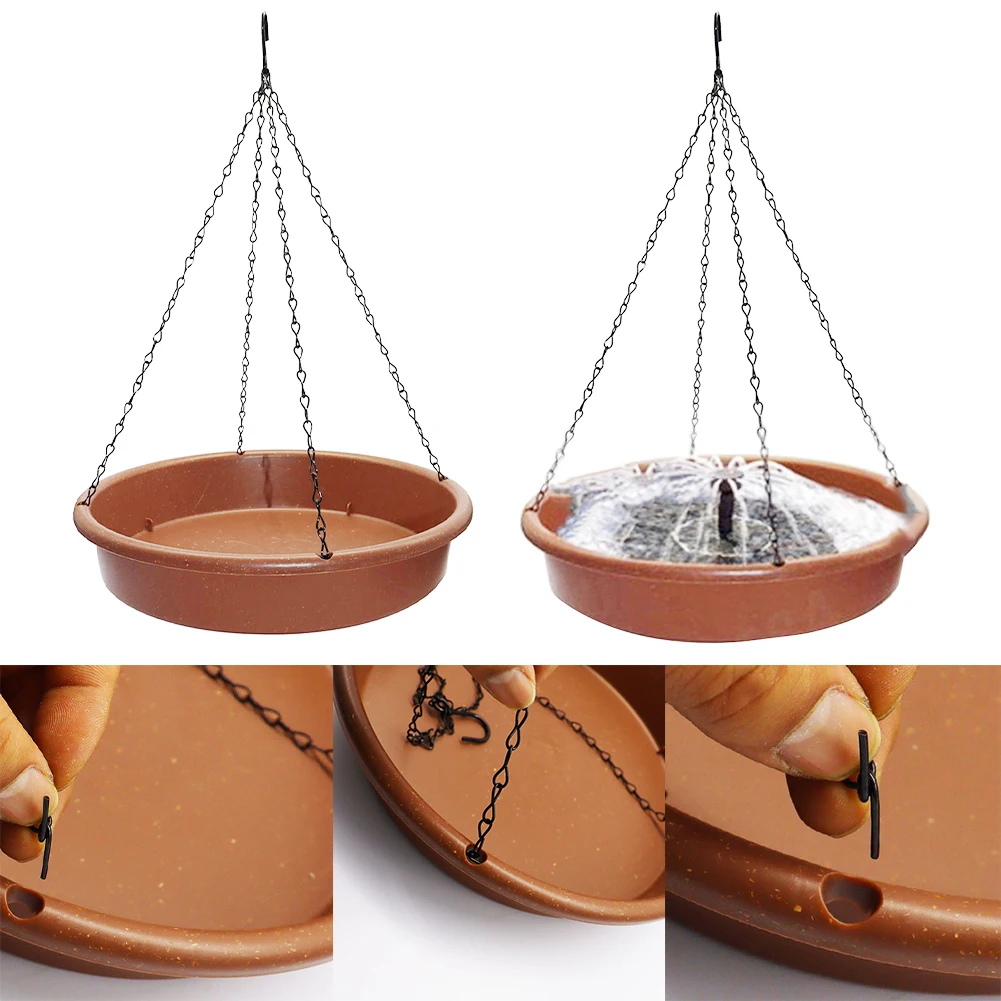 2 In 1 Hanging Bird Feeder Bird Bath Tray Outdoor Solar Fountain Water Drinker Round Water Bowl For Birds Garden Yard Decor
2 In 1 Hanging Bird Feeder Bird Bath Tray Outdoor Solar Fountain Water Drinker Round Water Bowl For Birds Garden Yard Decor