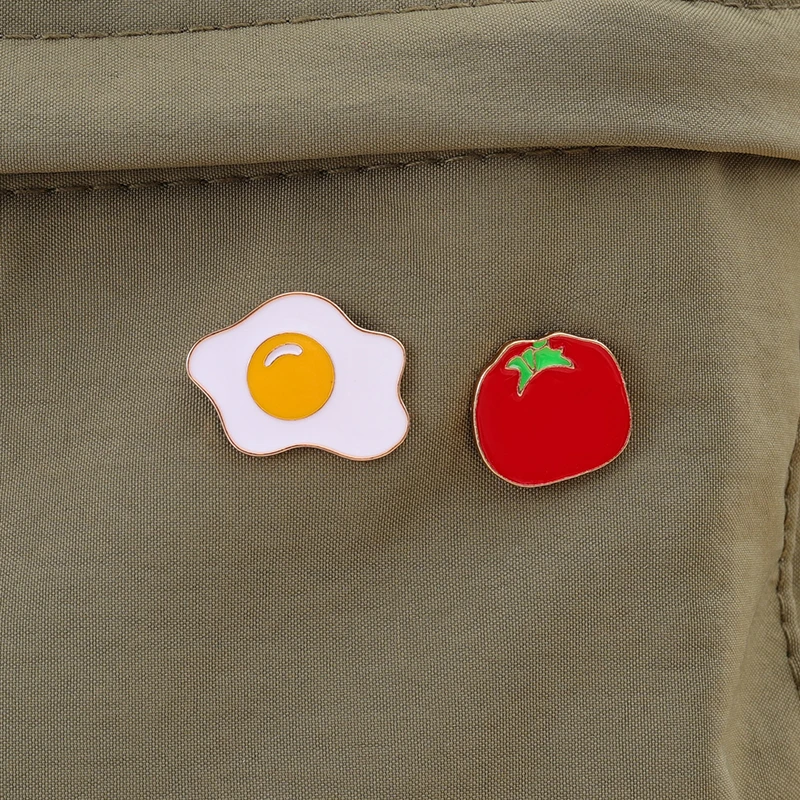 Fried Eggs Food Tomato Brooch Enamel Pin Creative Accessories Cartoon Jewelry Backpack Hat Metal Badge Vegetables Gifts Children
Fried Eggs Food Tomato Brooch Enamel Pin Creative Accessories Cartoon Jewelry Backpack Hat Metal Badge Vegetables Gifts Children