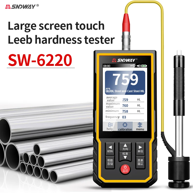 SNDWAY Durometer SW-6220 Large Touch Screen 170~960HLD USB Charger PC Analysis Metal Gold Stainless Steel Split Hardness Tester
SNDWAY Durometer SW-6220 Large Touch Screen 170~960HLD USB Charger PC Analysis Metal Gold Stainless Steel Split Hardness Tester