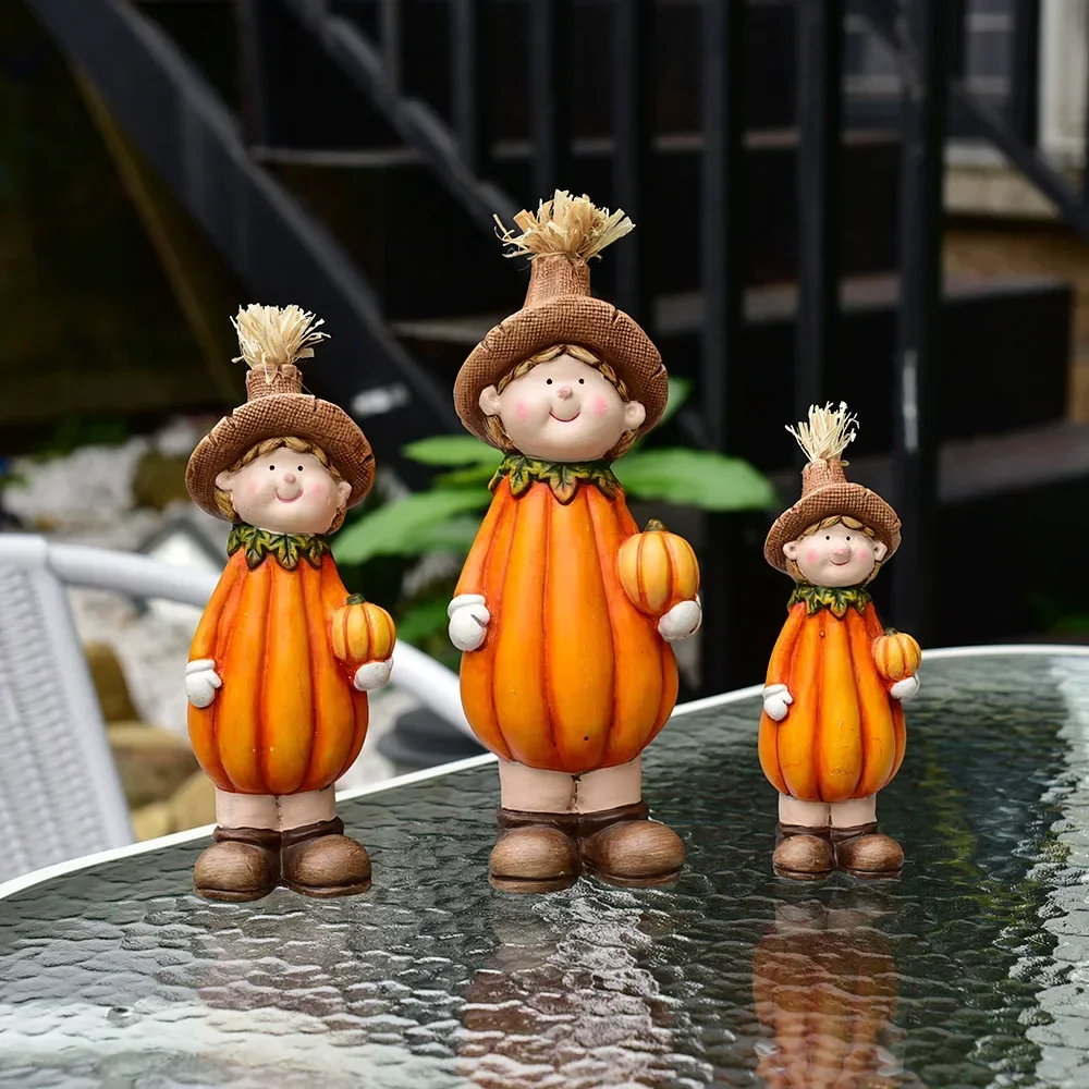 

Праздничное керамическое украшение в виде тыквы Harvest, креативное домашнее настольное украшение, украшение для сада, милое мультяшное ремесло