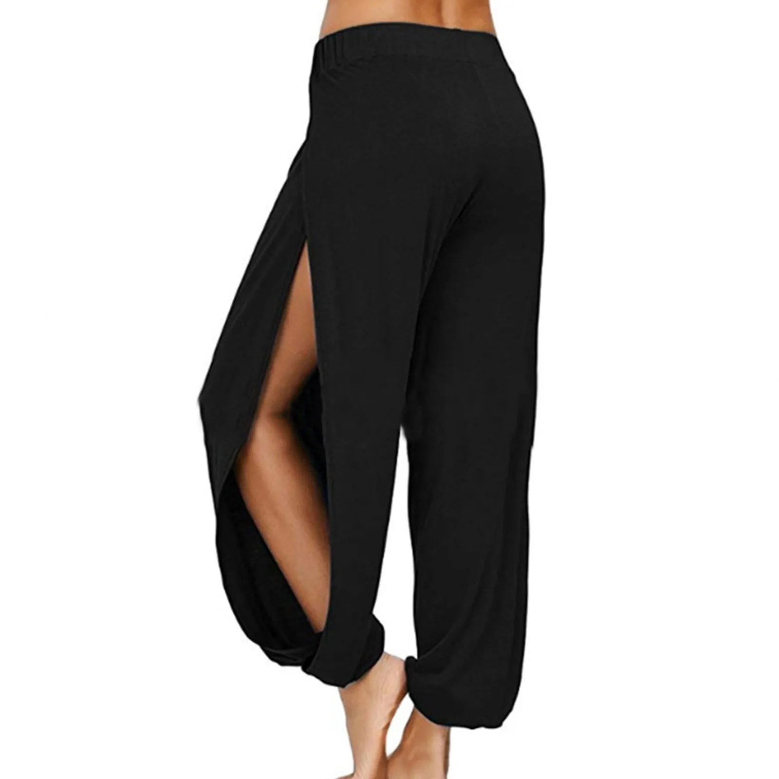Women High Waist Gym Yoga Sports Pants Wide Elastic Waistband Side High Split Open Legs Harem Pants Leisure Breathable Trousers
Women High Waist Gym Yoga Sports Pants Wide Elastic Waistband Side High Split Open Legs Harem Pants Leisure Breathable Trousers