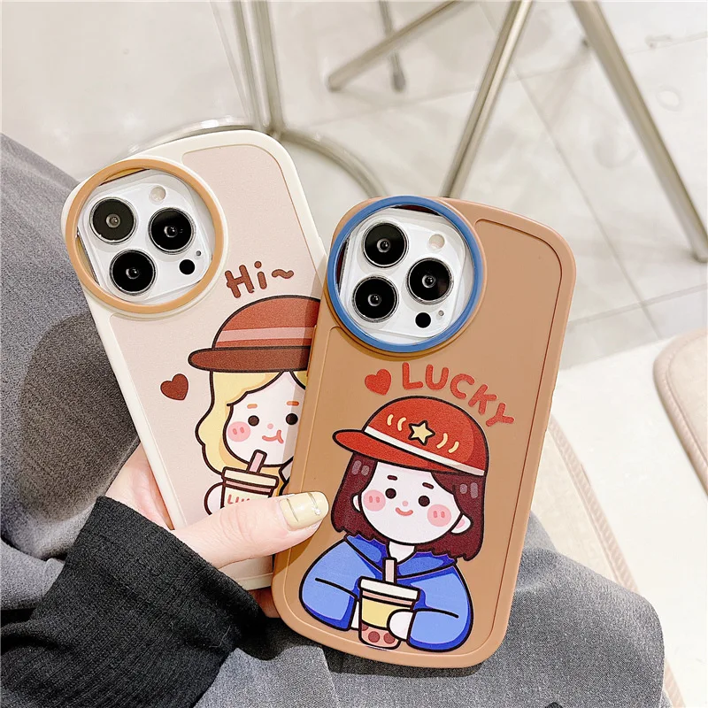 Milk Tea Girl Soft Round Hole Fat Case For iPhone 13 12 11 Pro Max XR XS X 6 7 8 Plus SE 2020 Shockproof Cover For iPhone 13 12
Milk Tea Girl Soft Round Hole Fat Case For iPhone 13 12 11 Pro Max XR XS X 6 7 8 Plus SE 2020 Shockproof Cover For iPhone 13 12