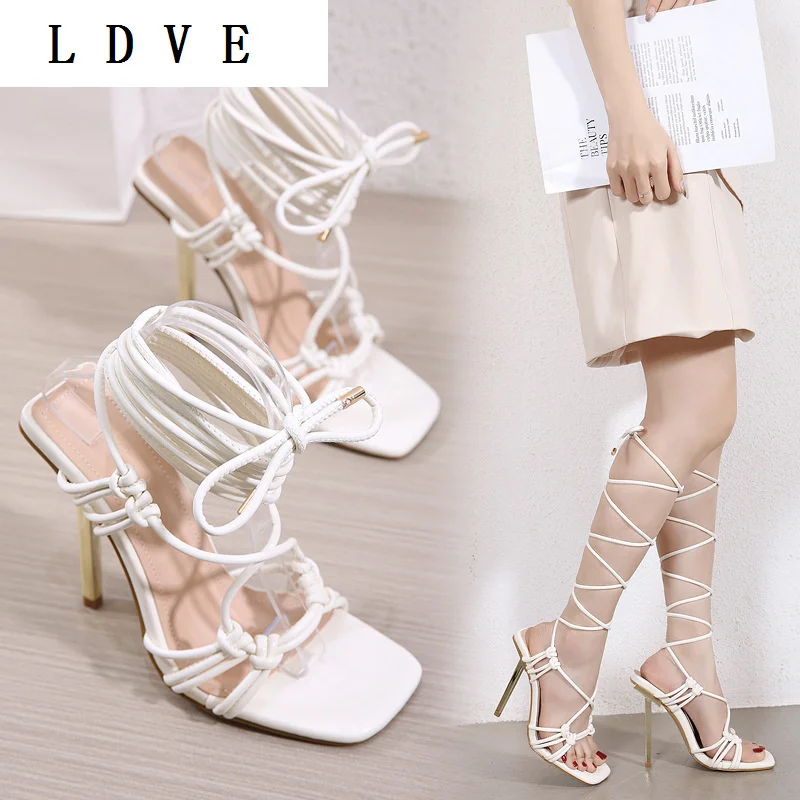 and European American Roman style! 2021 new thin strap combination square toe high-heeled women's sandals
and European American Roman style! 2021 new thin strap combination square toe high-heeled women's sandals