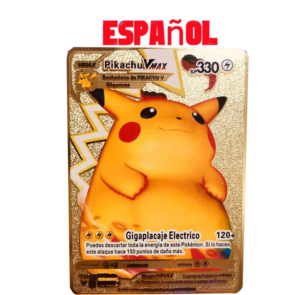 Металлическая игровая карта Vmax Pikachu коллекция памятная Золотая карта GX Charizard Pokemon игровая Карта
Металлическая игровая карта Vmax Pikachu коллекция памятная Золотая карта GX Charizard Pokemon игровая Карта