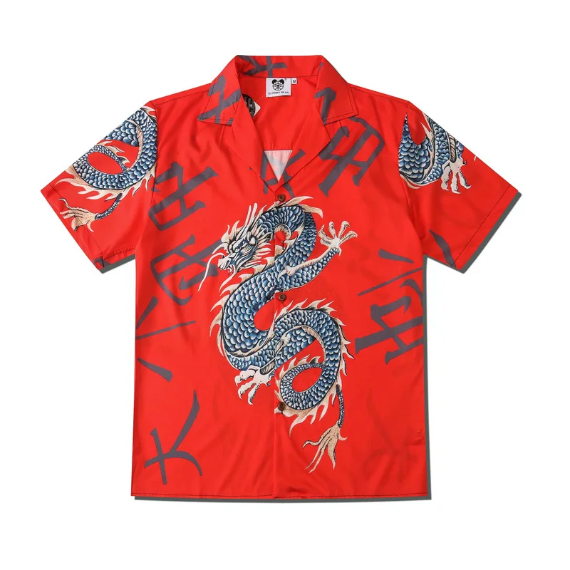 Summer New Men Chinese Auspicious Dragon Print Shirt Lovers Fashion Short Sleeve Cool Thin Loose Hawaiian Beach Harajuku Shirts
Summer New Men Chinese Auspicious Dragon Print Shirt Lovers Fashion Short Sleeve Cool Thin Loose Hawaiian Beach Harajuku Shirts
