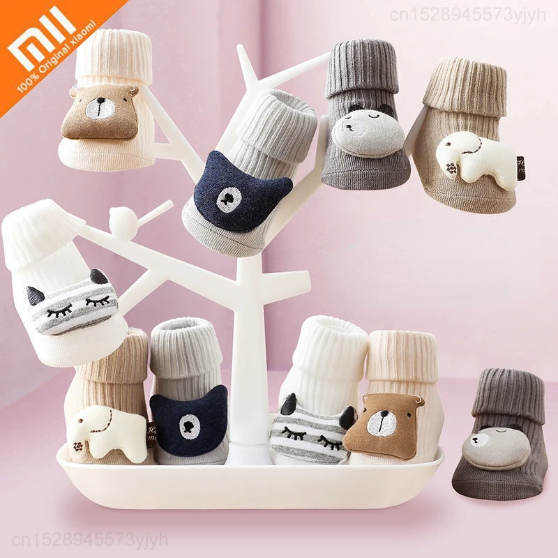 Носки для новорожденных Xiaomi 2 пары, мягкие хлопковые нескользящие, с мультяшными животными, для мальчиков и девочек, на весну-осень
Носки для новорожденных Xiaomi 2 пары, мягкие хлопковые нескользящие, с мультяшными животными, для мальчиков и девочек, на весну-осень