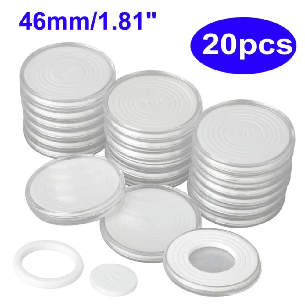 20PCS 46mm Coin Capsules Storage Box Clear Plastic Coin Cases Holders Protector Coin Capsules Storage
20PCS 46mm Coin Capsules Storage Box Clear Plastic Coin Cases Holders Protector Coin Capsules Storage