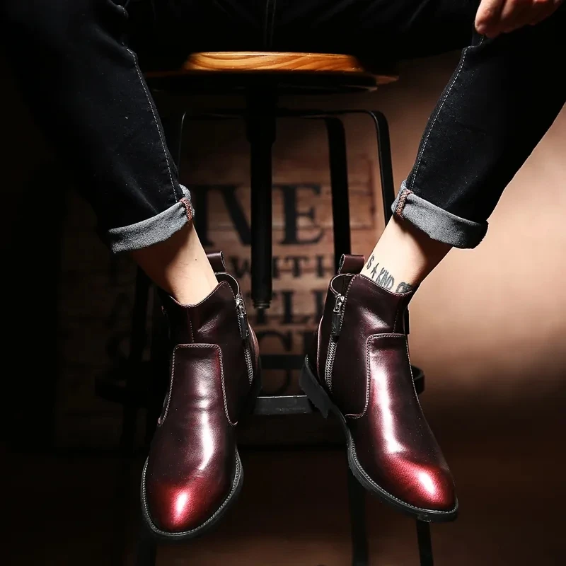 Men's High Top Short Boots Are Fashionable And Comfortable, Casual Pointed Leather Shoes, Retro Anti-Skid Trend Men's Boots
Men's High Top Short Boots Are Fashionable And Comfortable, Casual Pointed Leather Shoes, Retro Anti-Skid Trend Men's Boots