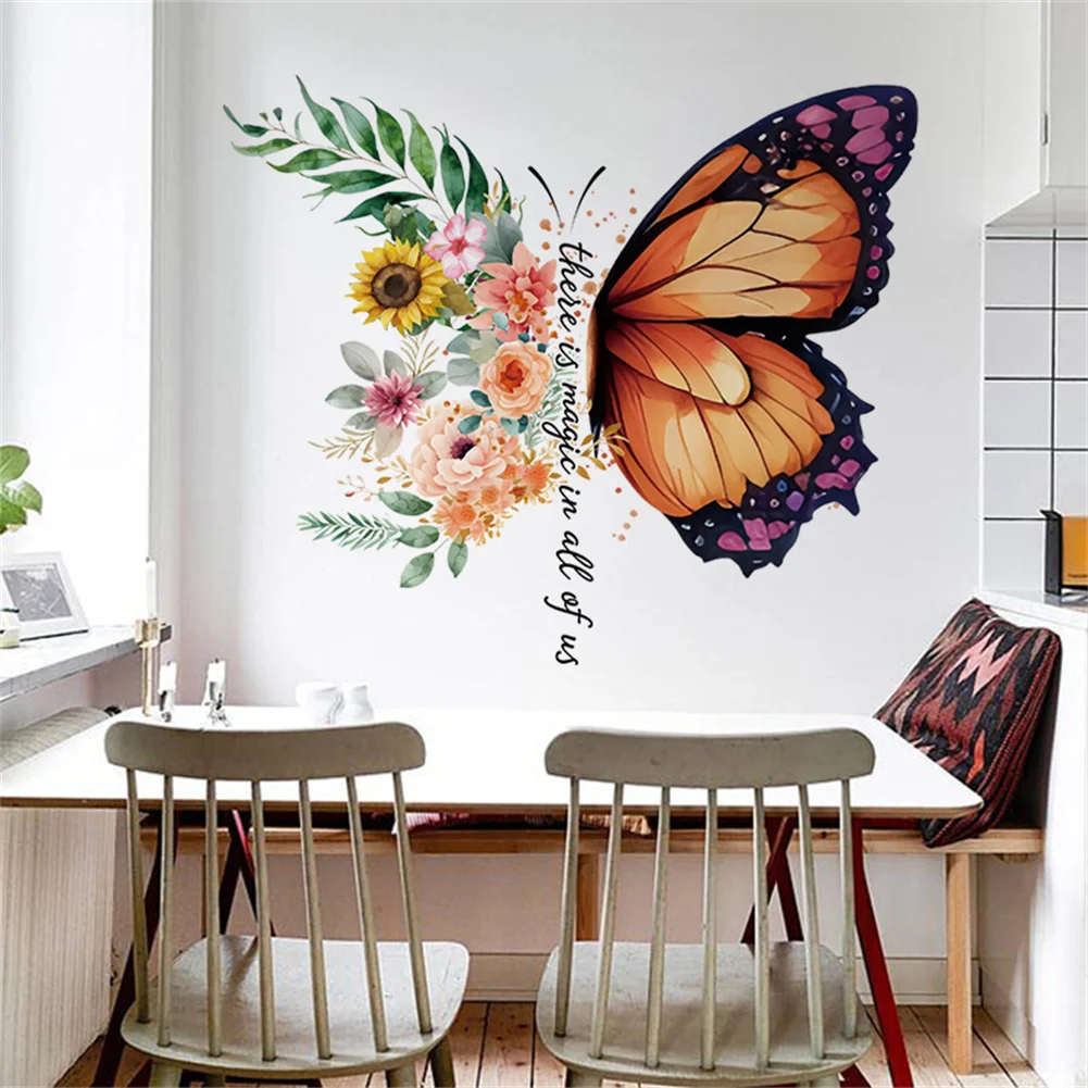 PVC Colorful Butterfly Flower Wall Sticker Waterproof Self Adhesive Wall Decal Wallpaper Murals For Home Living Room Decoration
PVC Colorful Butterfly Flower Wall Sticker Waterproof Self Adhesive Wall Decal Wallpaper Murals For Home Living Room Decoration