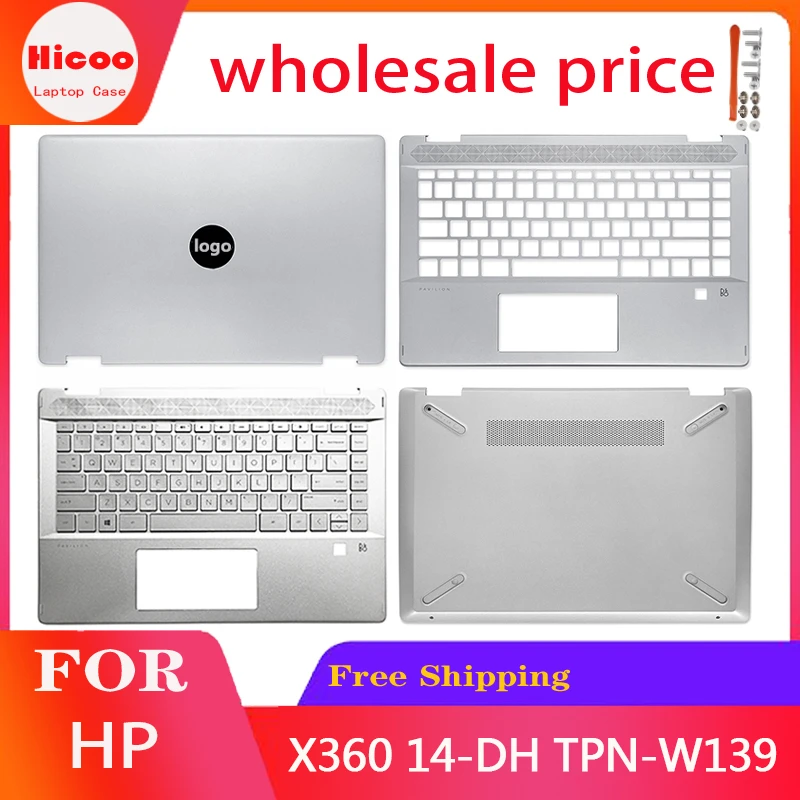 NEW Laptop Case For HP X360 14-DH TPN-W139 LCD Back Cover Palmrest Upper Shell Keyboard Bottom Case Hinges Top Lid L52873-001 
NEW Laptop Case For HP X360 14-DH TPN-W139 LCD Back Cover Palmrest Upper Shell Keyboard Bottom Case Hinges Top Lid L52873-001