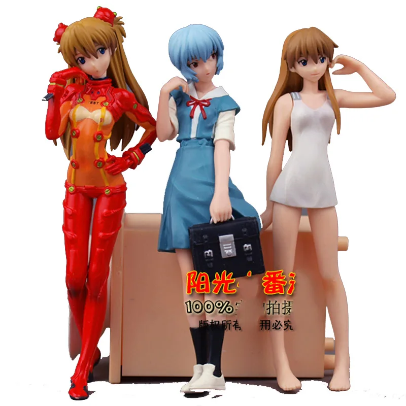

Genuine Anime Neon Genesis Evangelion Figure EVA Evangelion Ayanami Rei Asuka Langley Soryu Model Toy Ornaments Collectible