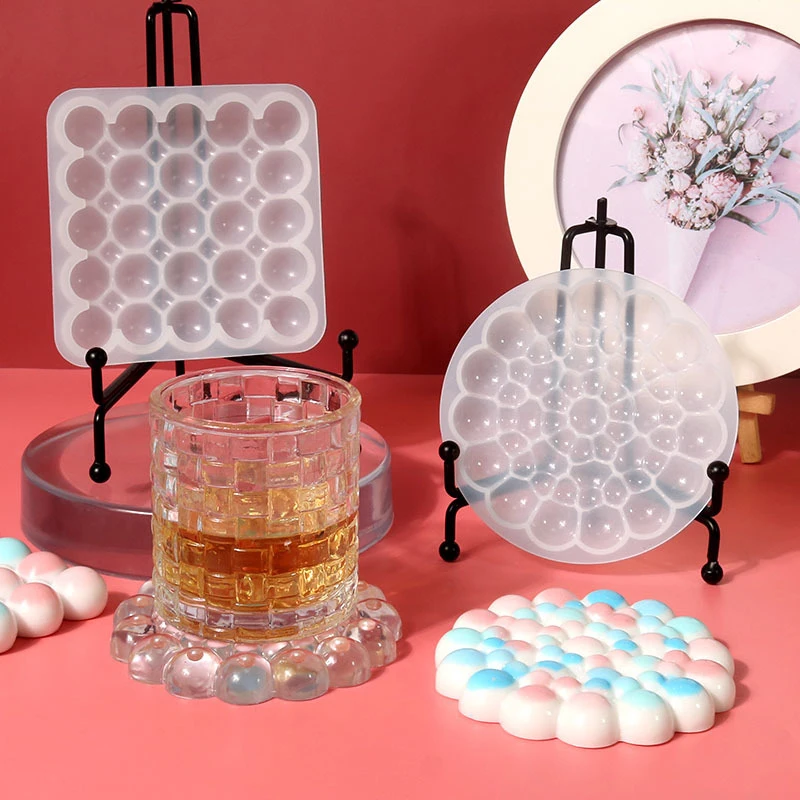 Bubble Coaster Silicone Molds For DIY Plaster Cement Jewelry Storage Tray Nordic Handmade Home Decor Candle Base Mould
Bubble Coaster Silicone Molds For DIY Plaster Cement Jewelry Storage Tray Nordic Handmade Home Decor Candle Base Mould