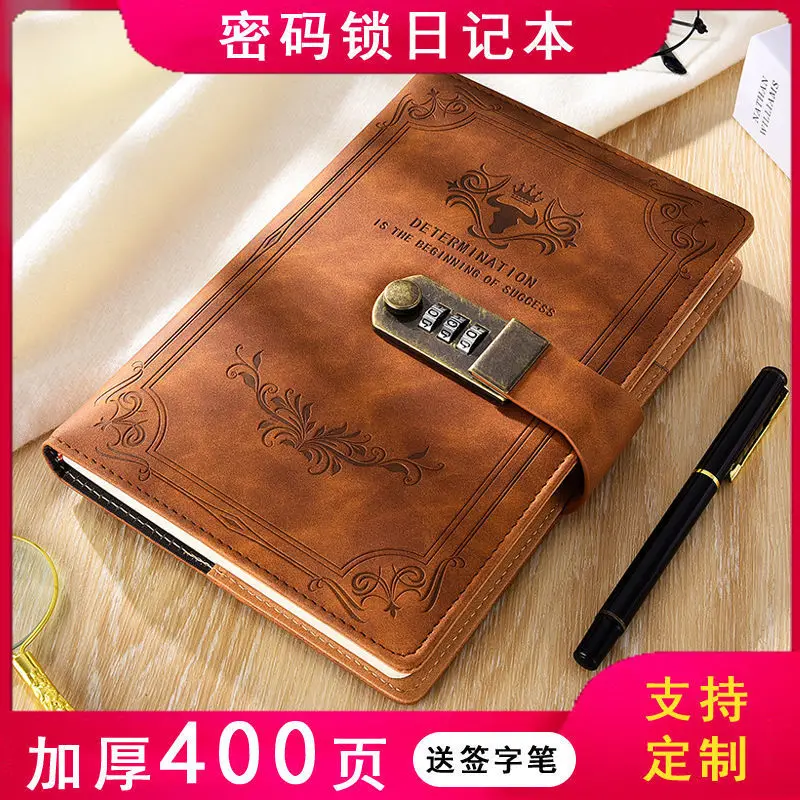 A5 Retro Password Book With Lock Diary Thickened Password Lock Student Notepad Stationery Notebook Specials.
A5 Retro Password Book With Lock Diary Thickened Password Lock Student Notepad Stationery Notebook Specials.