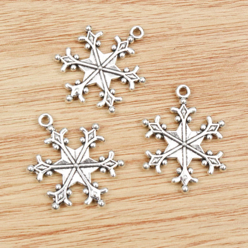 10pcs 28x22mm Antique Silver Plated Snowflake Handmade Charms Pendant:DIY for bracelet necklace
10pcs 28x22mm Antique Silver Plated Snowflake Handmade Charms Pendant:DIY for bracelet necklace
