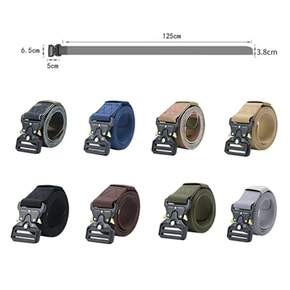 Tactical Belt Zinc Alloy Cobra-Buckle Nylon Waist Belt Outdoor Survival Equipment Accessories For Training
Tactical Belt Zinc Alloy Cobra-Buckle Nylon Waist Belt Outdoor Survival Equipment Accessories For Training