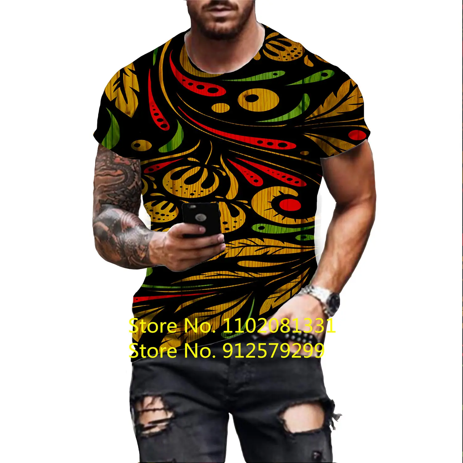 2023 New Short-sleeved Tops T-shirt Sports Tee Shirts 3D Vertigo Printing Patterns Street Tops
2023 New Short-sleeved Tops T-shirt Sports Tee Shirts 3D Vertigo Printing Patterns Street Tops