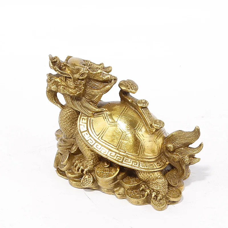 

LAOJUNLU Ruyi Yuanbao медный дракон украшение "Черепаха" Дракон Черепаха домашние ремесла медное украшение RuYi Китайский традиционный стиль