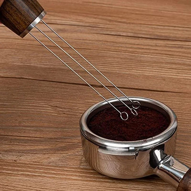 Manual Coffee Distributor Wood Handle Espresso Leveling Stirrer Coffee Powder Hand Lever Stirrer Distribution Tool Needle Type
Manual Coffee Distributor Wood Handle Espresso Leveling Stirrer Coffee Powder Hand Lever Stirrer Distribution Tool Needle Type