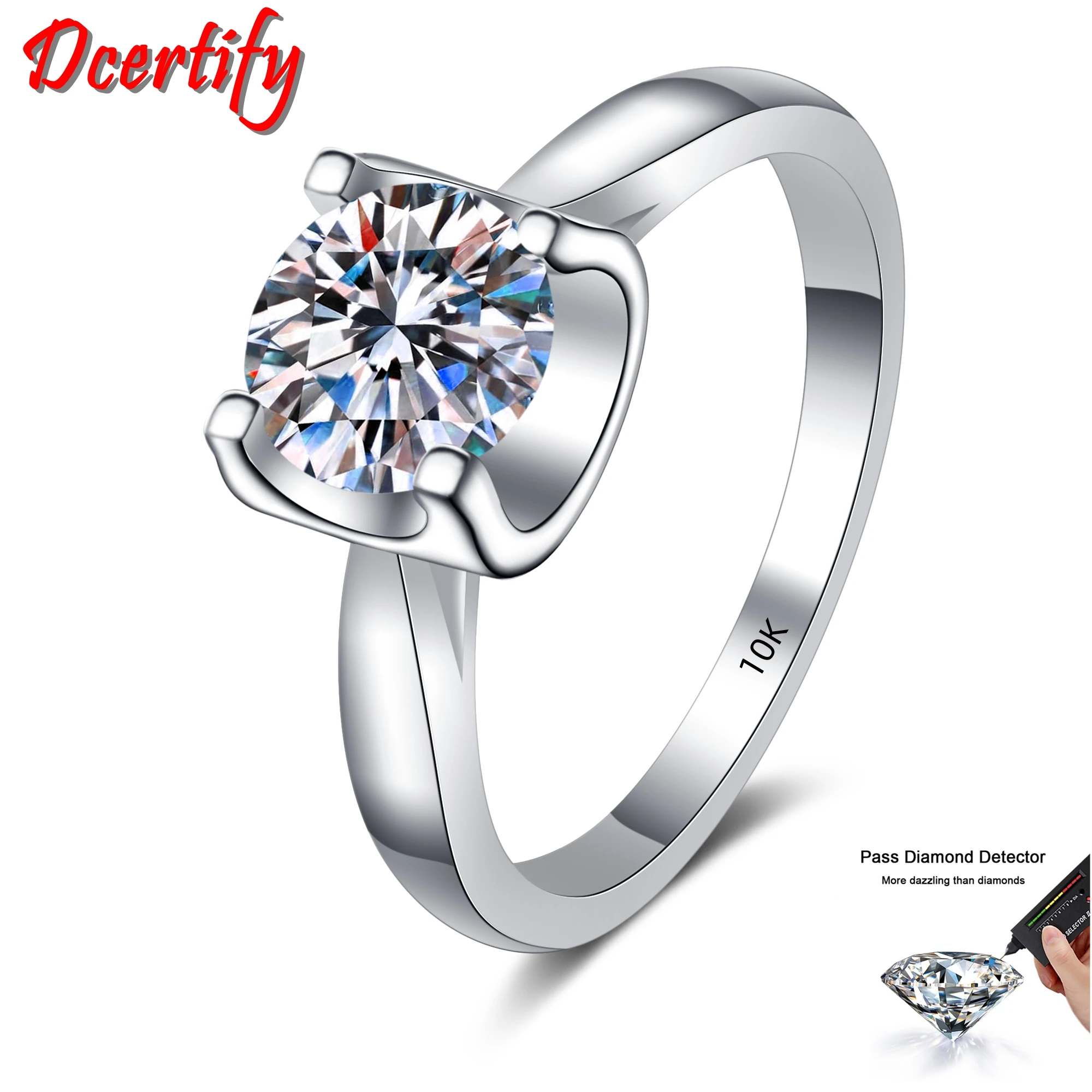 Test Real 0.5-2CT Moissanite Rings For Women White Gold 10K Fashion Engagement Jewelry For Party Nice Travel Gift
Test Real 0.5-2CT Moissanite Rings For Women White Gold 10K Fashion Engagement Jewelry For Party Nice Travel Gift