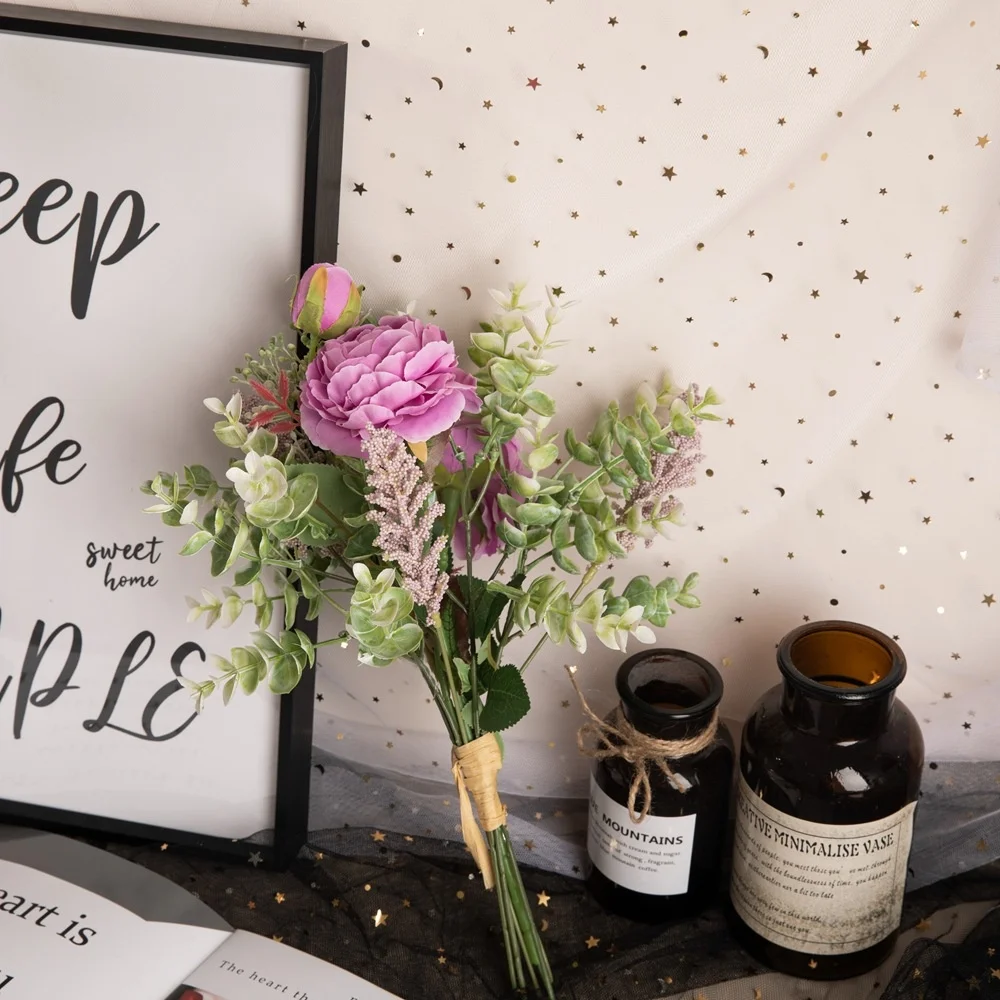 Design fake flowers, simulate flowers, pure summer and western peonies, handbag, bouquet, wall decoration, rose CF01116
Design fake flowers, simulate flowers, pure summer and western peonies, handbag, bouquet, wall decoration, rose CF01116