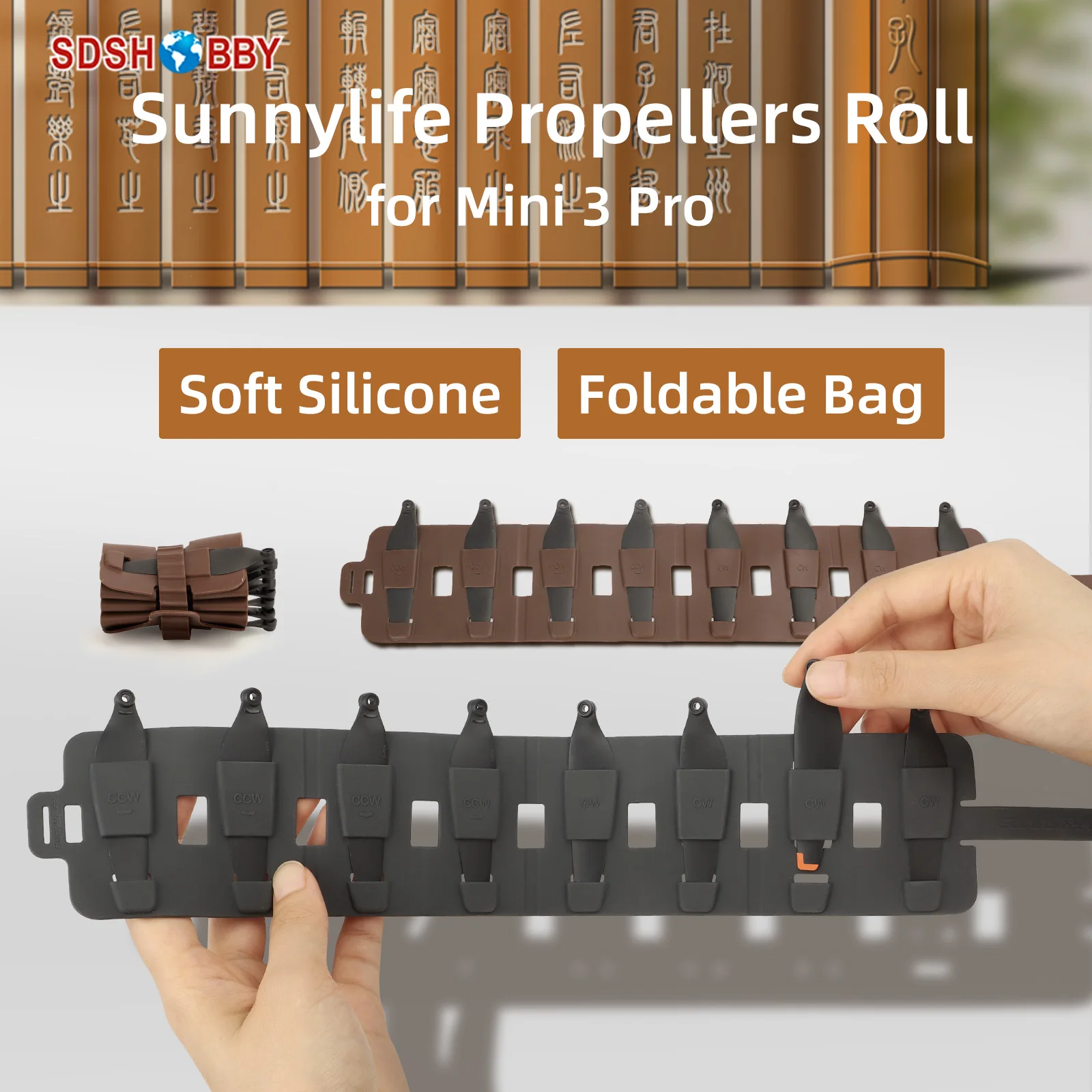 Sunnylife Propellers Rolling Case Roll up Bag Drone Propeller Silicone Pouch Travel Portable Holder Organizers for Mini 3 Pro
Sunnylife Propellers Rolling Case Roll up Bag Drone Propeller Silicone Pouch Travel Portable Holder Organizers for Mini 3 Pro
