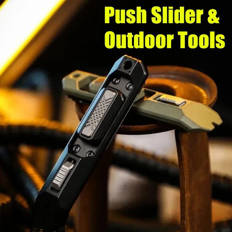 MUYI Push Slider Cyber Mecha EDC Titanium alloy Outdoor Tactical Bottle Opener Multi-functional Crowbar Screwdriver
MUYI Push Slider Cyber Mecha EDC Titanium alloy Outdoor Tactical Bottle Opener Multi-functional Crowbar Screwdriver