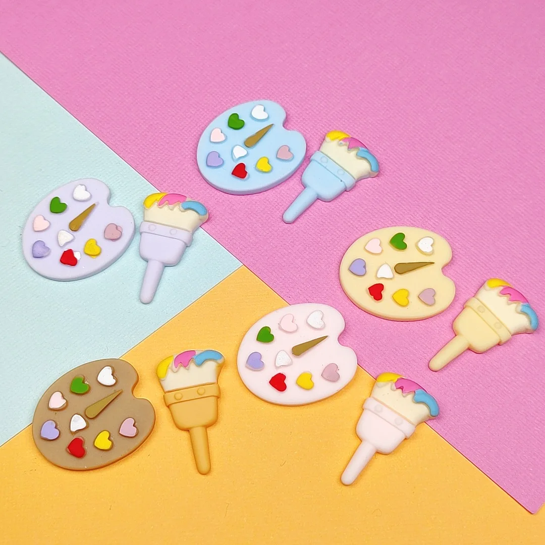 100pcs Mini Simulation Resin Palette Paint Brush Flatback Cabochons Scrapbooking Fit Phone Decoration DIY Headwear Accessories
100pcs Mini Simulation Resin Palette Paint Brush Flatback Cabochons Scrapbooking Fit Phone Decoration DIY Headwear Accessories
