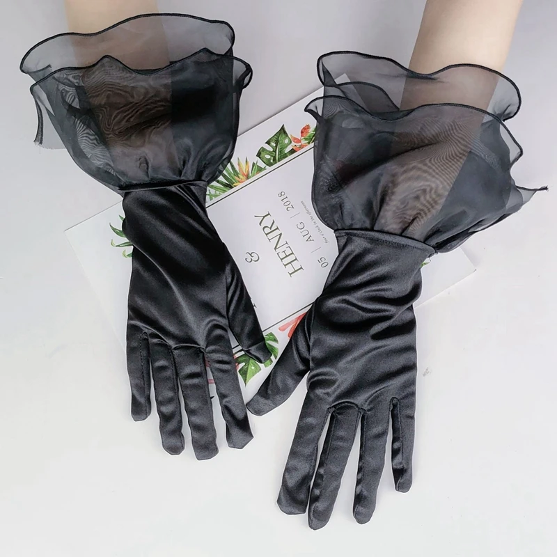 Elegant Short Bridal Gloves Black Retro Wedding Dress Gloves Photography Marriage Gloves Opera Evening Accessories
Elegant Short Bridal Gloves Black Retro Wedding Dress Gloves Photography Marriage Gloves Opera Evening Accessories