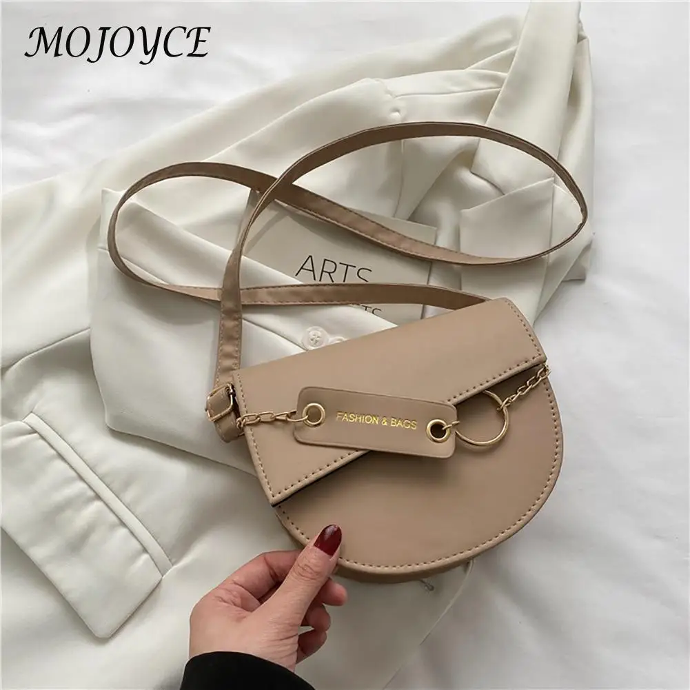 PU Leather Women Saddle Crossbody Bags Solid Color Female Semicircle Chain Bags Fashion Korean Designer Ladies Shoulder Handbags
PU Leather Women Saddle Crossbody Bags Solid Color Female Semicircle Chain Bags Fashion Korean Designer Ladies Shoulder Handbags