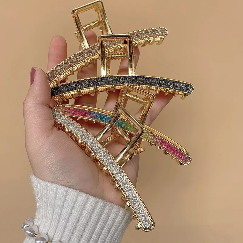 Elegant Shiny Color Hair Claws Geometric Metal Hair Clips for Women Vintage Hairpin Trendy Girls Hair Accessories
Elegant Shiny Color Hair Claws Geometric Metal Hair Clips for Women Vintage Hairpin Trendy Girls Hair Accessories