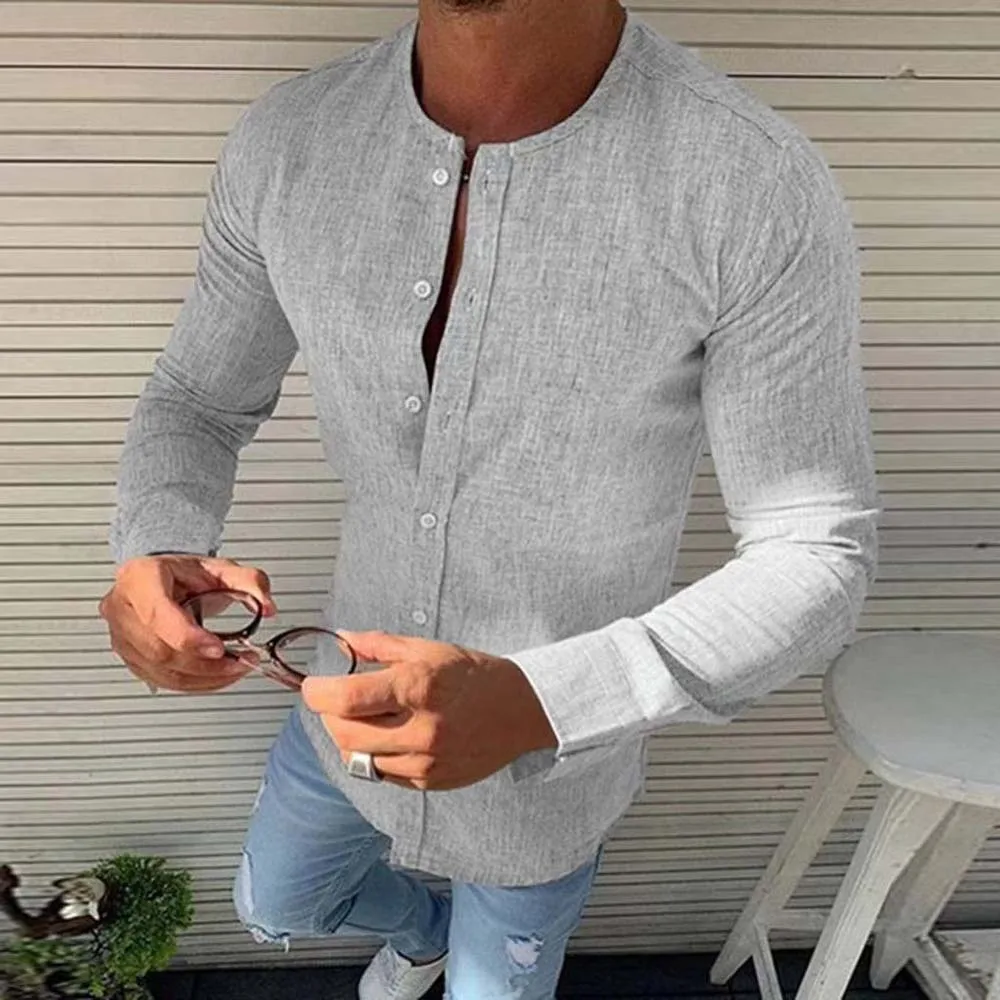 Мужская повседневная льняная рубашка Shirt2022 с свободным рукавом, Повседневная Блузка, одежда из хлопка, Новинка весна-осень-лето 2022
Мужская повседневная льняная рубашка Shirt2022 с свободным рукавом, Повседневная Блузка, одежда из хлопка, Новинка весна-осень-лето 2022