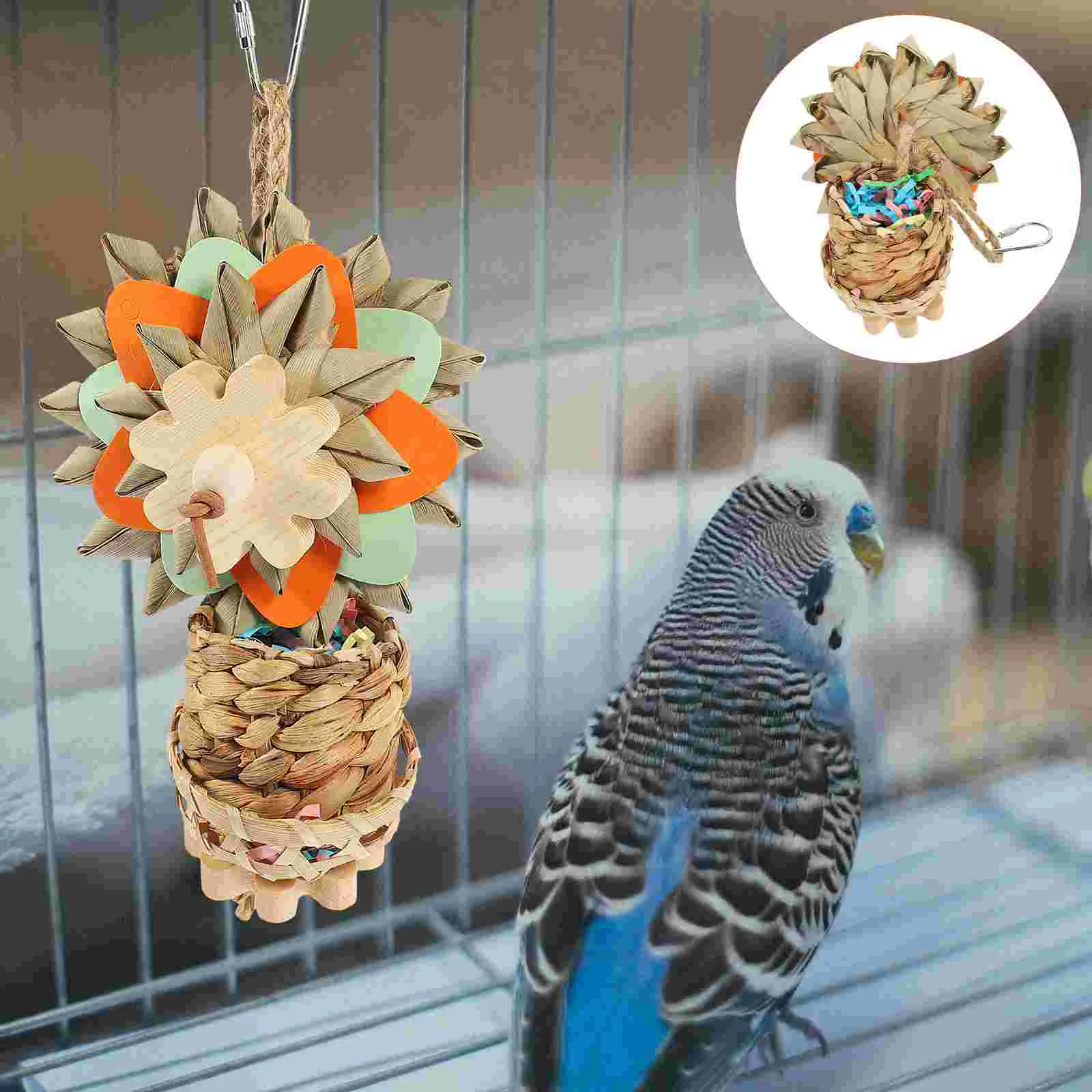 Interesting Funny Chewing Parrot Parakeet Suspending Parrot Bird Chew for Hanging Chewing
Interesting Funny Chewing Parrot Parakeet Suspending Parrot Bird Chew for Hanging Chewing