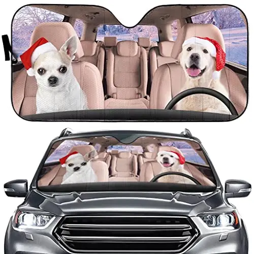 Christmas Dog Driver Foldable Car Front Windshield Sun Shade Foldable Sun Visor Protector Sunshade for Car Truck SUV
Christmas Dog Driver Foldable Car Front Windshield Sun Shade Foldable Sun Visor Protector Sunshade for Car Truck SUV