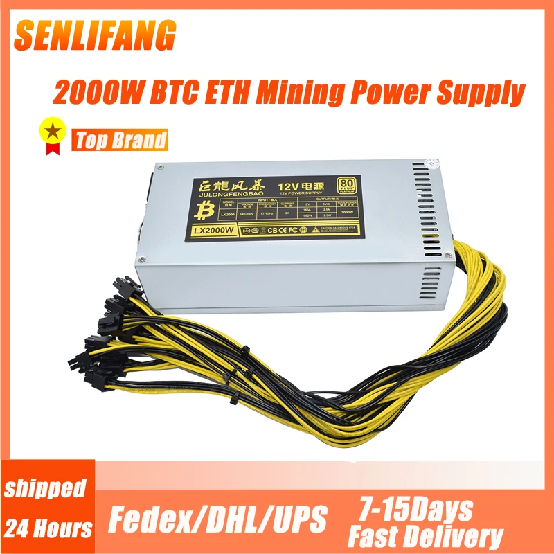 USA/Europe/Russia Warehouse 2000W/2500W High Quality BTC Mining Power Supply ETH Rig Ethereum Miner S9 S7 L3+ Low Power Consume
USA/Europe/Russia Warehouse 2000W/2500W High Quality BTC Mining Power Supply ETH Rig Ethereum Miner S9 S7 L3+ Low Power Consume