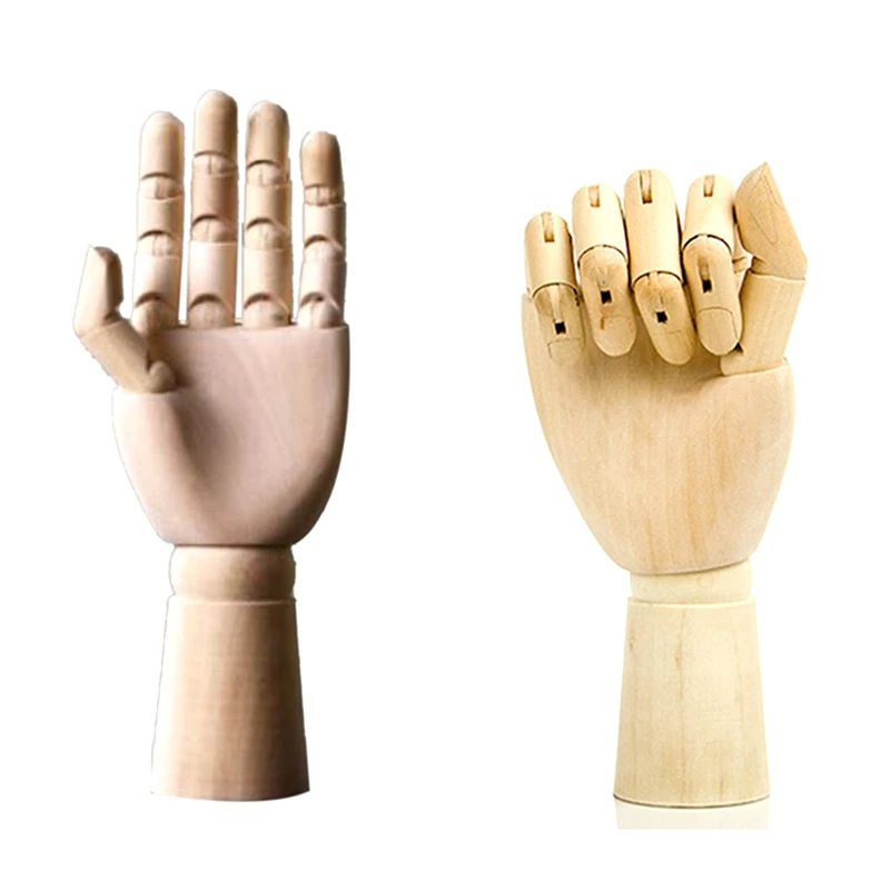 

Wood Art Mannequin Hand Model Perfect For Drawing Sketch Wooden Sectioned Flexible Fingers Manikin Hand Figure