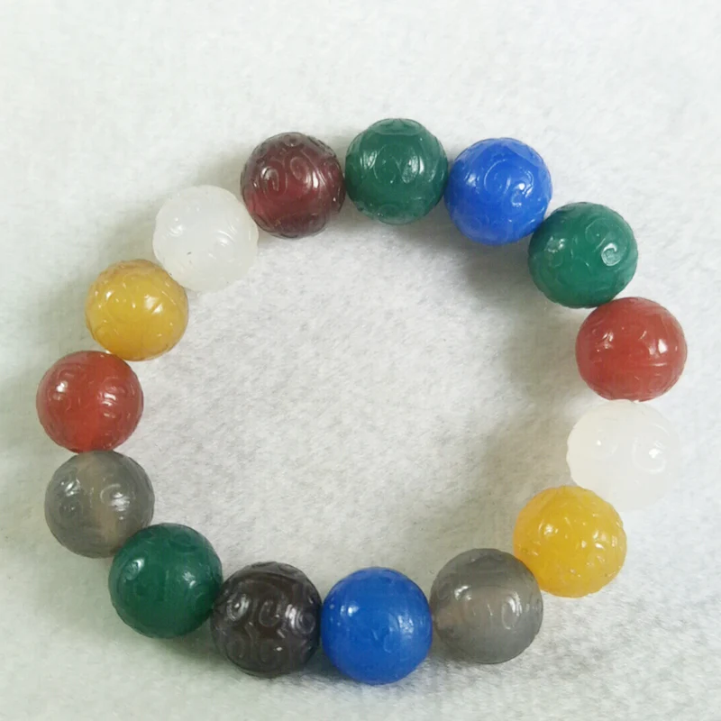 Natural Colorful Jade Bracelet Pulsera Feng Shui Agate Bead Elastic Beaded Bracelets Men Women Healing Bangle Lucky Amulet Gifts 
Natural Colorful Jade Bracelet Pulsera Feng Shui Agate Bead Elastic Beaded Bracelets Men Women Healing Bangle Lucky Amulet Gifts