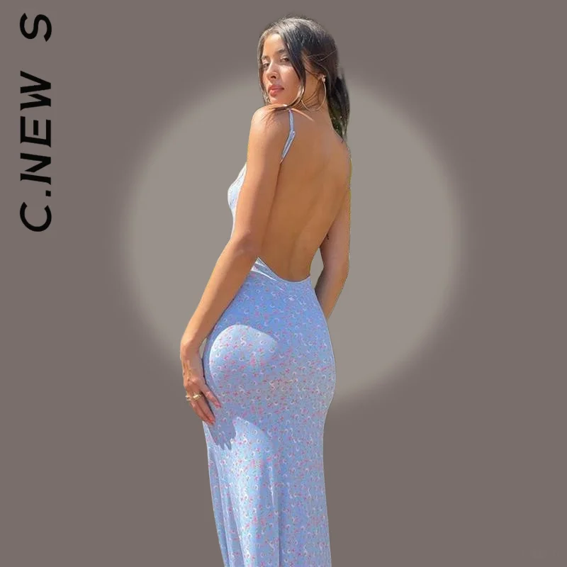 C.New S Dress New Women Elastic Flower Print Slip Sleeveless Backless Slim Sexy Maxi Dress Holiday Lazy Woman Clothes Vestidos
C.New S Dress New Women Elastic Flower Print Slip Sleeveless Backless Slim Sexy Maxi Dress Holiday Lazy Woman Clothes Vestidos